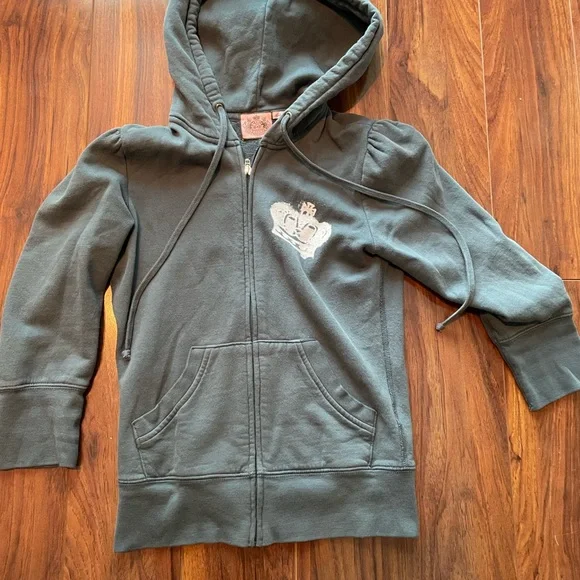 Juicy Couture 3/4 Sleeve Zip Sweater - Picture 2 of 3